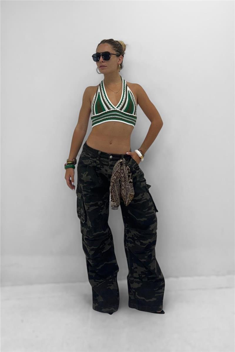 jeans modello cargo camouflage